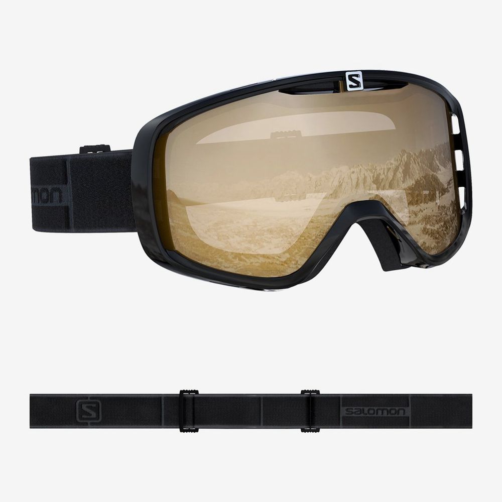 Lunettes De Protection Salomon Femme Kaki - Salomon AKSIUM OTG BLACK - France (5041-UZXHC)